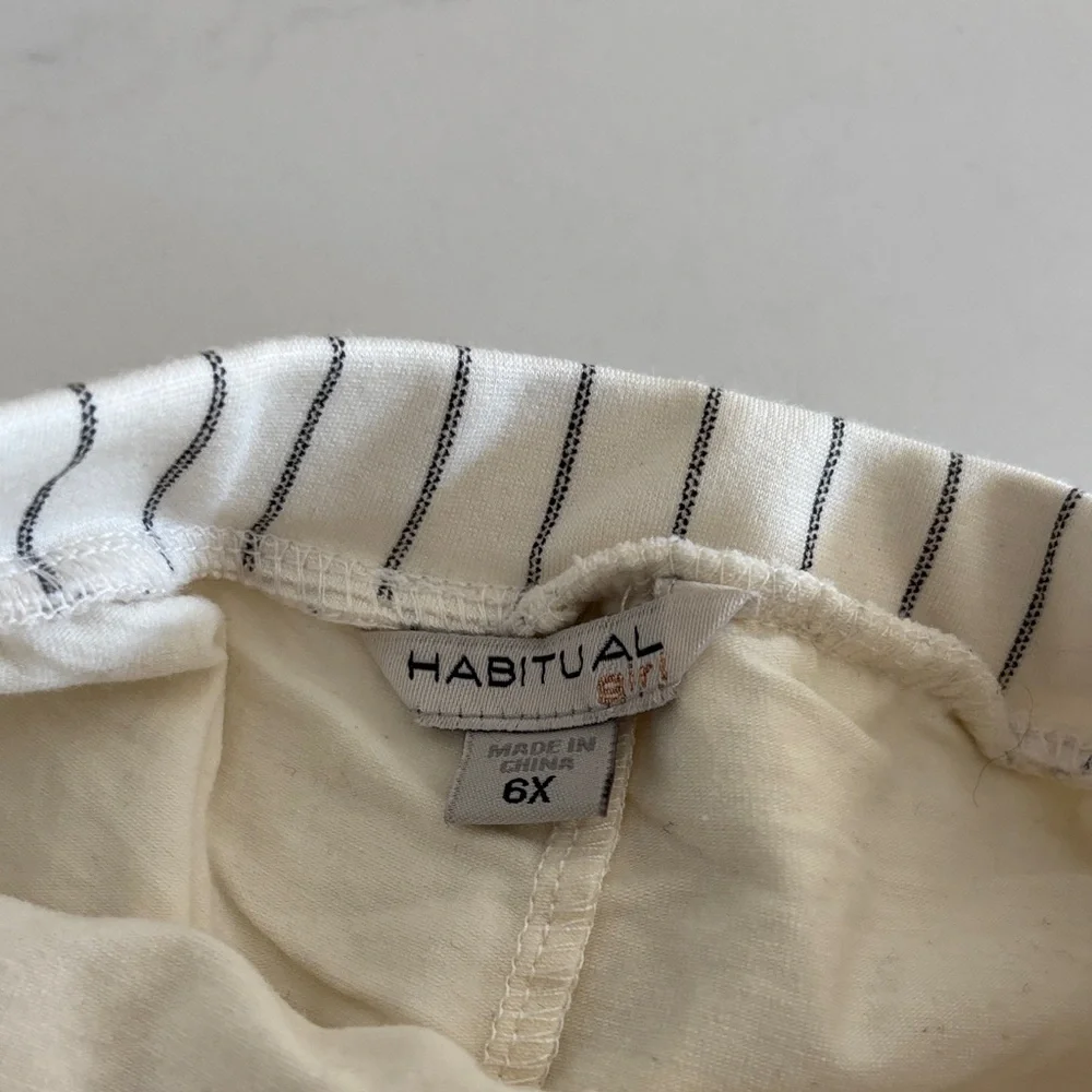 Habitual White Skirt with Black Stripes